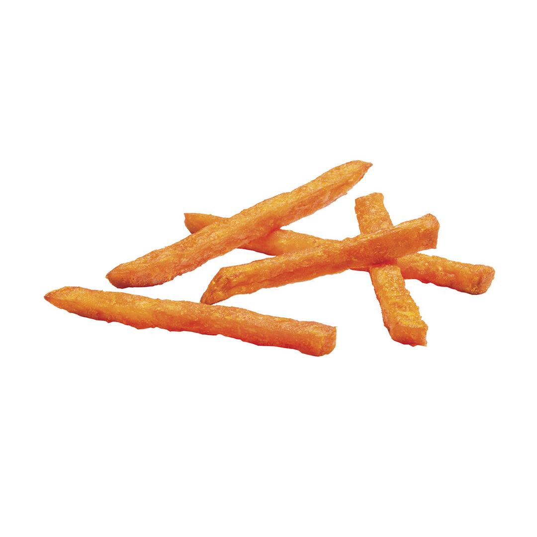 Papas a la francesa de camote corte delgado