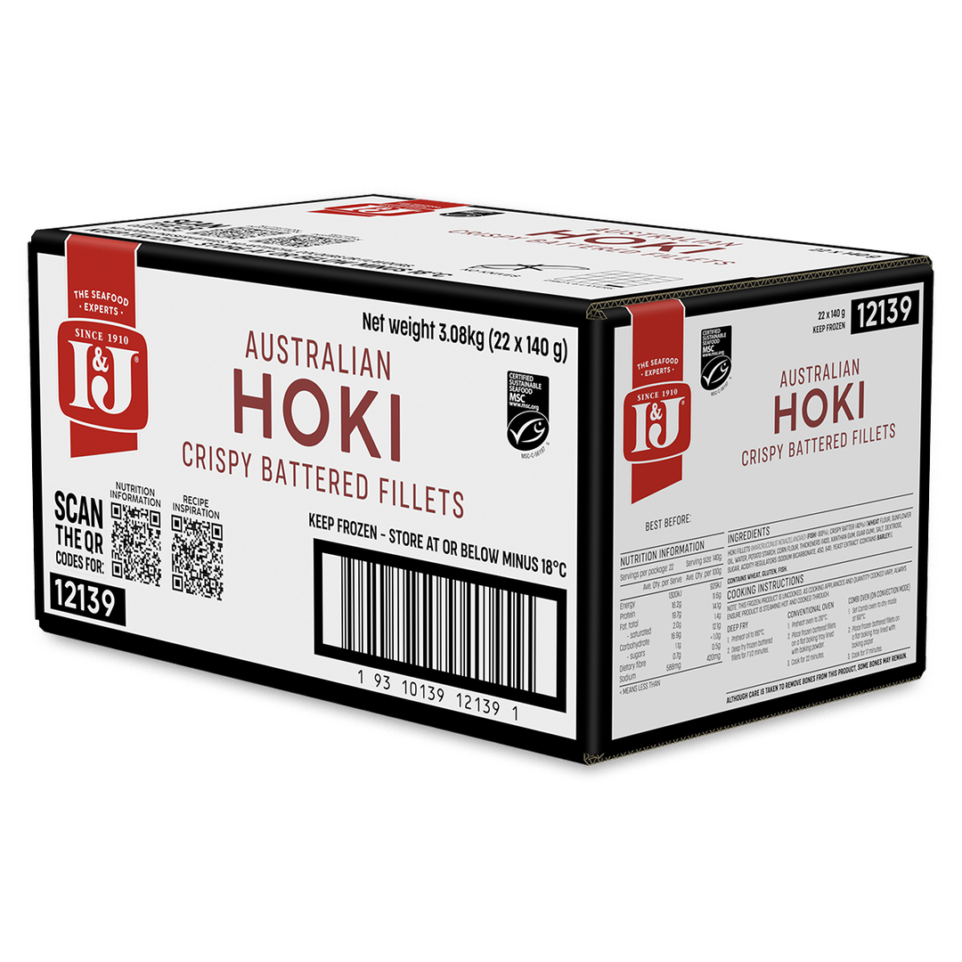 Crispy Battered MSC Australian Hoki Fillets 140g